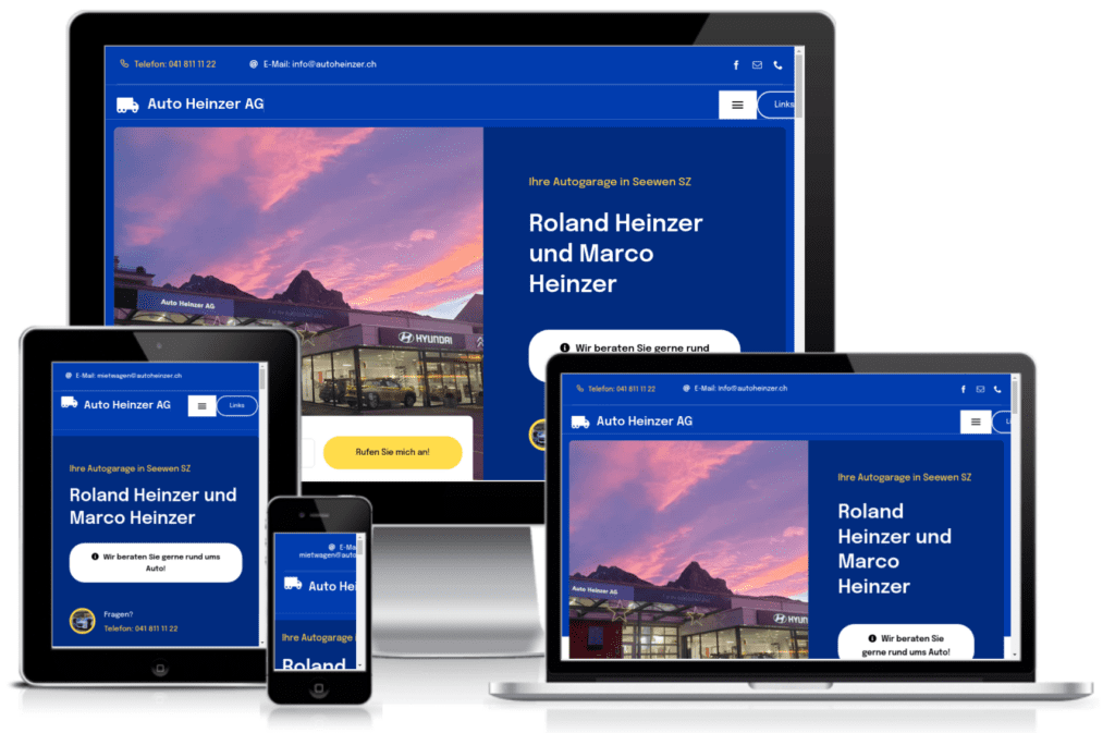 Neue Website für Auto Heinzer AG