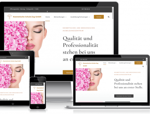 Neuerstellung der Website der ‚Kosmetische Schule Zug GmbH‘